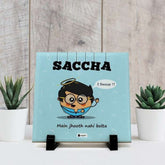 Saccha Printed Table Décor Ceramic Tile 6x6 Inches